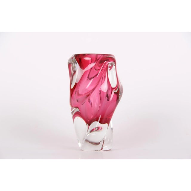 Vintage Red Vase For Sale - Image 3 of 6