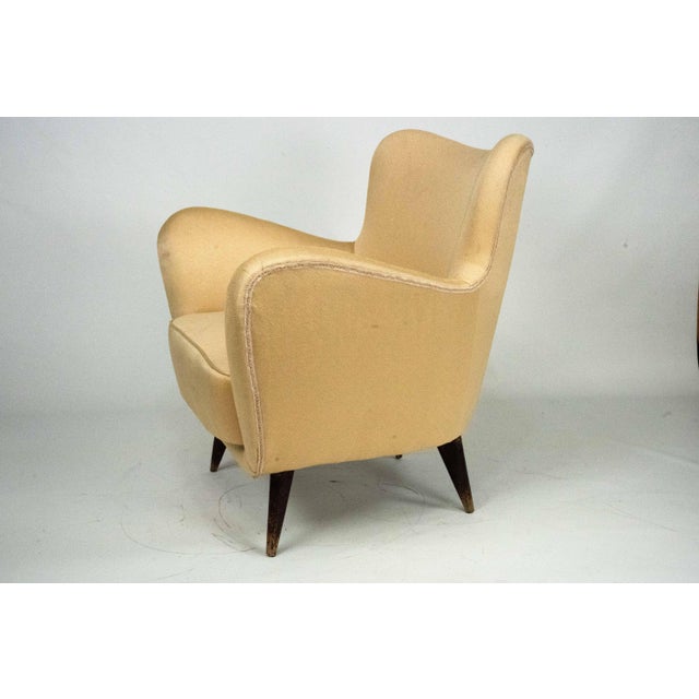 Beige Vintage Sculptural Lounge Chair by Guglielmo Veronesi, 1950s For Sale - Image 8 of 11