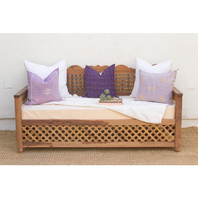 6' Long Mousharabi Reclaimed Teak Lounge Sofa For Sale - Image 11 of 11