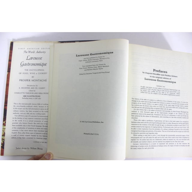 Blue 1961 1st American Edition Larousse Gastronomique the World Authority Encyclopedia of Food Wine and Cookery Book For Sale - Image 8 of 12
