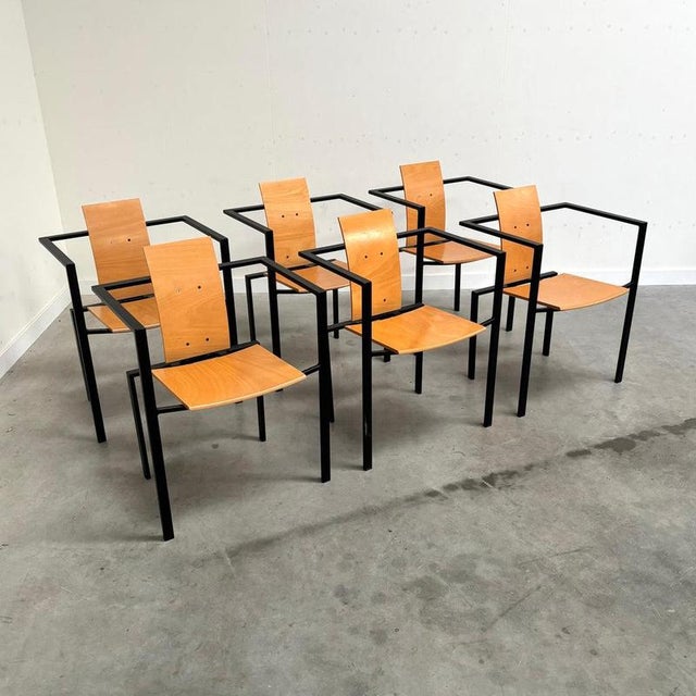 Postmodern Trix Dining Chairs from KFF, 1980s, Set of 6 For Sale - Image 3 of 16