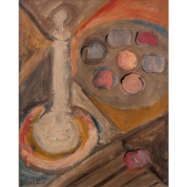 Framed dimensions: 57 x 45 cm Painting dimensions: 48 x 35 cm Painting in very good condition. Glazed in red and grey wood...