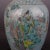 1900 - 1909 Chinese Vintage Porcelain Vase Qing Dynasty Qianlong Marked Crackle Glaze Famille Verte Porcelain Vase Hand Painted Figures Pattern For Sale - Image 5 of 8