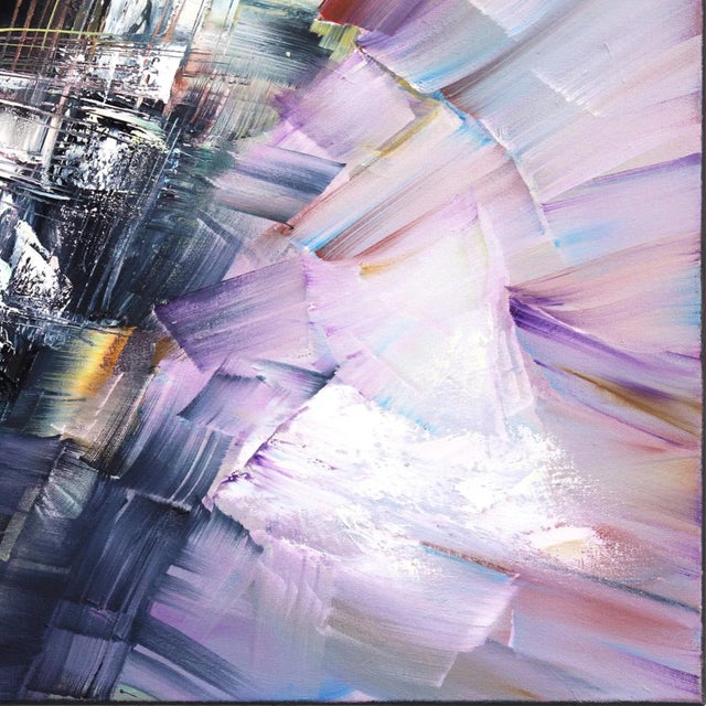 2020s "Sunshine" Contemporary Abstract Expressionist Oil Painting by Sergei Inkatov For Sale - Image 5 of 9