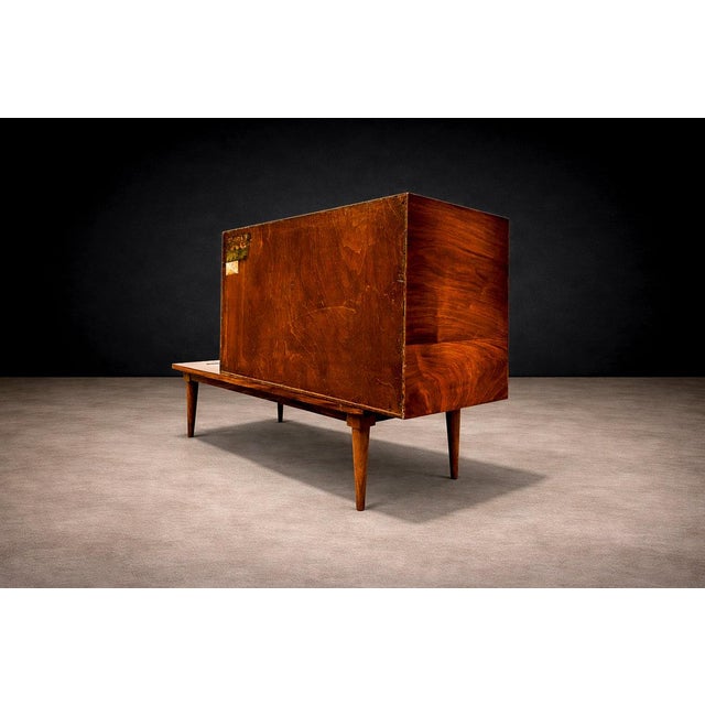 Bar with Side Table in Hardwood & Glass, Branco e Preto, 1950s - Lot 383A For Sale - Image 11 of 14