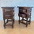 Brown Spanish Rustic Wooden Nightstands, 1940, Set of 2 For Sale - Image 8 of 10