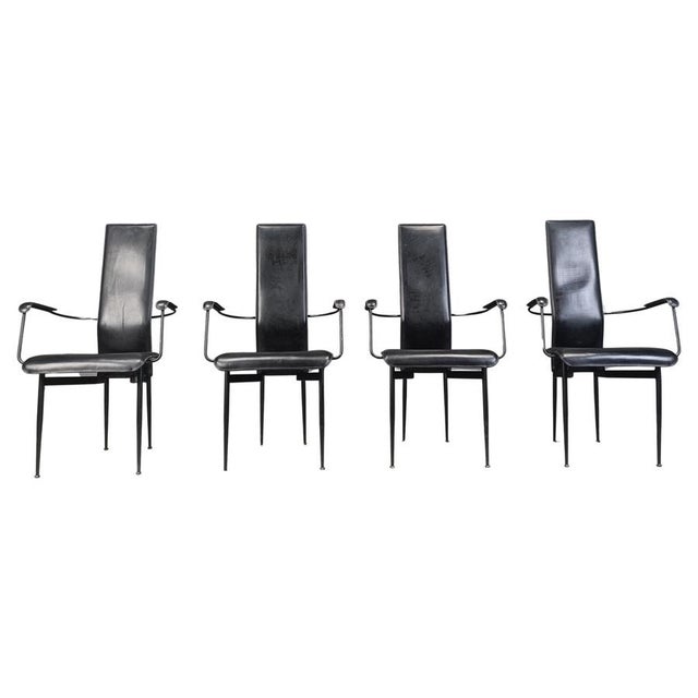 Vintage S44 Dining Chairs by Giancarlo Vegni for Fasem, 1980s, Set of 4 For Sale - Image 10 of 10