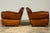 1940s French Art Deco Cognac Leather Club Chairs, Pair For Sale - Image 15 of 18
