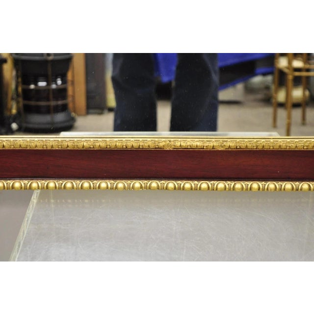 Gold Antique American Federal Gilt Carved Overmantle Triple Mirror With Gold Eagle For Sale - Image 8 of 12