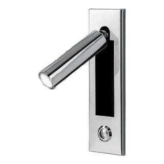 Contemporary Polished Chrome Led Dock Button Reading Light For Sale