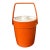 Vintage Orange Plastic Ice Bucket/Champagne Bucket With White Lid For Sale