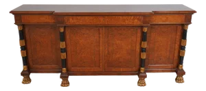 Francesco Molon Italian Empire Walnut Sideboard
