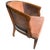 French Provincial Vintage Dusty Rose Upholstered Cane Back Barrel Accent Chair For Sale - Image 3 of 11