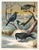 Original lithograph from a late-1800s series showing North American animals in their natural habitat. The birds shown on...