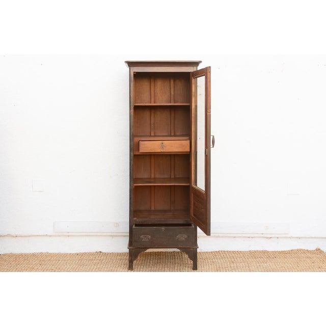 English 19th Century Handsome Colonial Vitrine Cabinet For Sale - Image 3 of 8