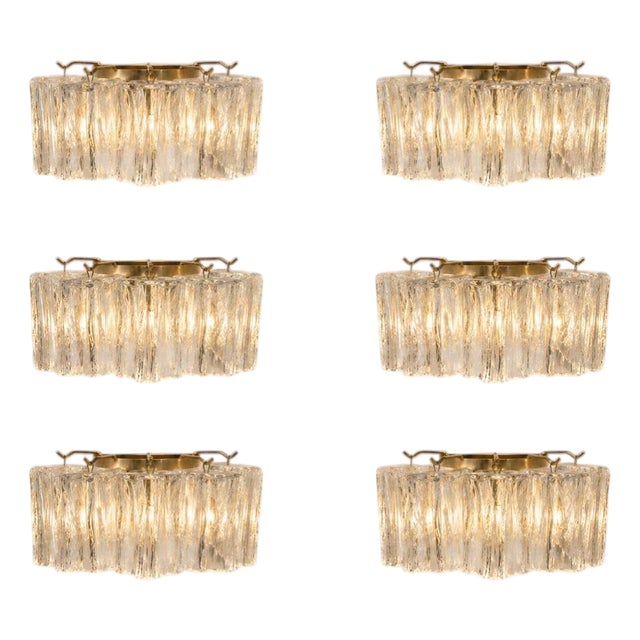 Italian Murano Glass Sconces, 1990s, Set of 6 For Sale