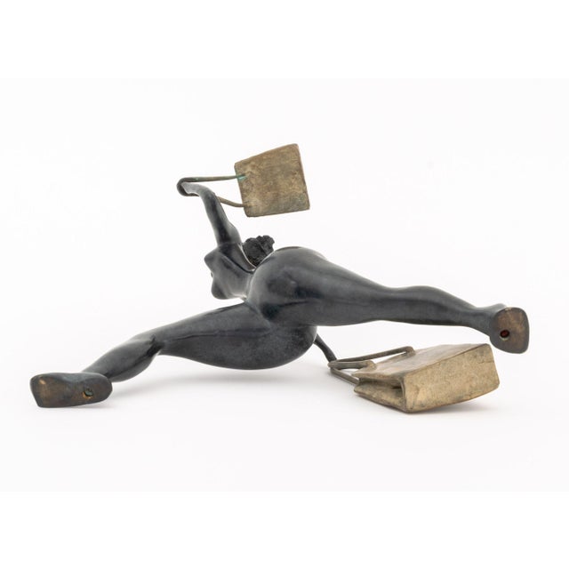 Francoise Abraham "Shopping" Bronze Sculpture For Sale - Image 14 of 14