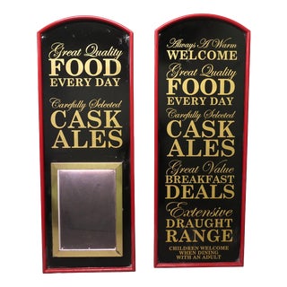 Vintage Illuminated Menu Board and Restaurant Welcome Board, 1960s, Set of 2 For Sale