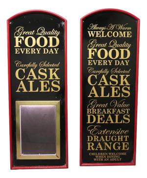 Vintage Illuminated Menu Board and Restaurant Welcome Board, 1960s, Set of 2
