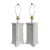 Late 20th Century Palm Beach Coastal Chic White Wicker Table Lamps With Harps and Finials, a Pair For Sale