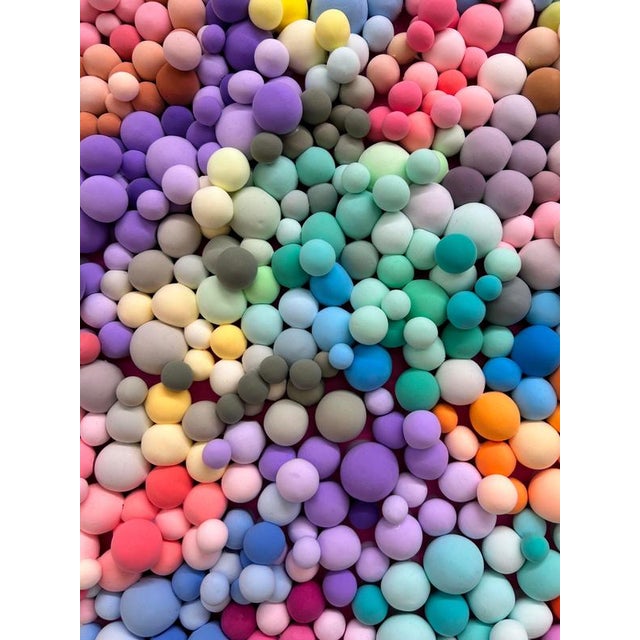 Round Multicolor Relief Wall Sculpture, 2010s For Sale - Image 4 of 9