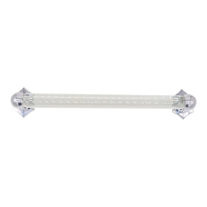 Art Deco Waldorf Astoria Bathroom Nickel & Glass Towel Bar | Chairish
