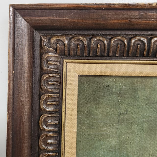 Framed Large-Scale 1960s French Modern Harbor Scene Oil Painting (43" × 36") For Sale - Image 14 of 15