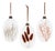 Burgandy Dried Floral Glass Ornament (Set of 12) For Sale