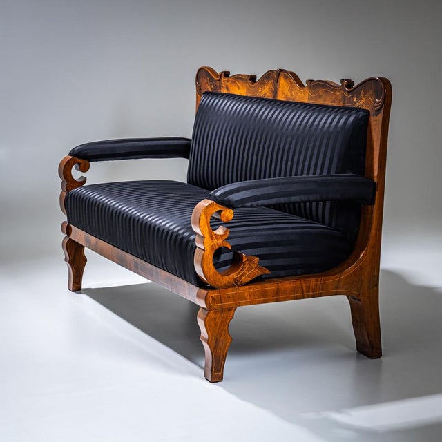 Biedermeier Settee, Germany, 1830 For Sale - Image 4 of 10