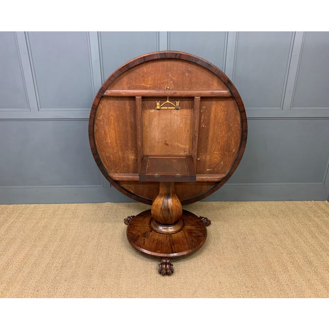 Early Victorian Rosewood Loo Table For Sale - Image 11 of 17