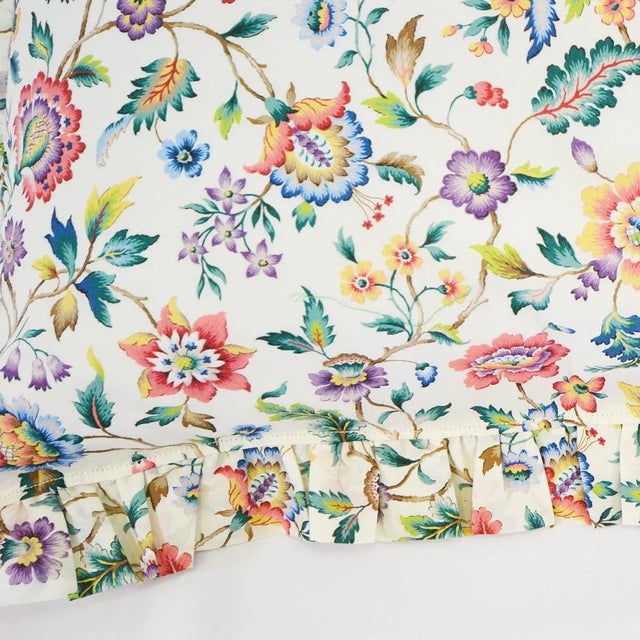 English Gathered Edge Pillowcase Made With Liberty Fabric Eva Belle For Sale - Image 3 of 5
