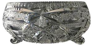 Crystal Fruit Bowl by A. Jabłoński, 1980s