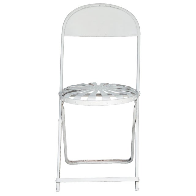 Antique Francois Carre Sunburst Folding Garden Chairs, 2 Pieces For Sale - Image 16 of 18