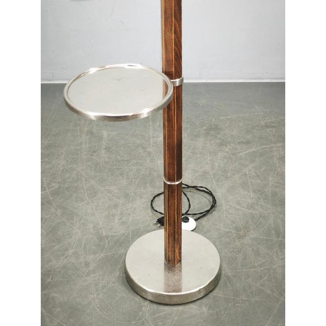 Czech Art Deco Adjustable Floor Lamp with Table, 1930s For Sale - Image 13 of 15