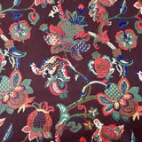 1970s Dramatic Bolt of Fabric in Dark Brown Color Way - 21 Yards. For Sale