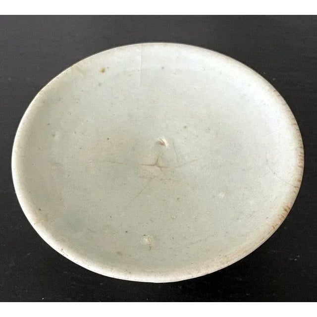 White 19th Century Small Korean White Ceramic Stem Dish Joseon Dynasty For Sale - Image 8 of 13