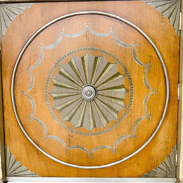 Late 20th Century Italian Neoclassical Style Hand-Painted Console Cabinet or Commode For Sale - Image 9 of 15