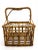 1960s Mid Century Vintage Rattan Handled Basket For Sale - Image 4 of 8