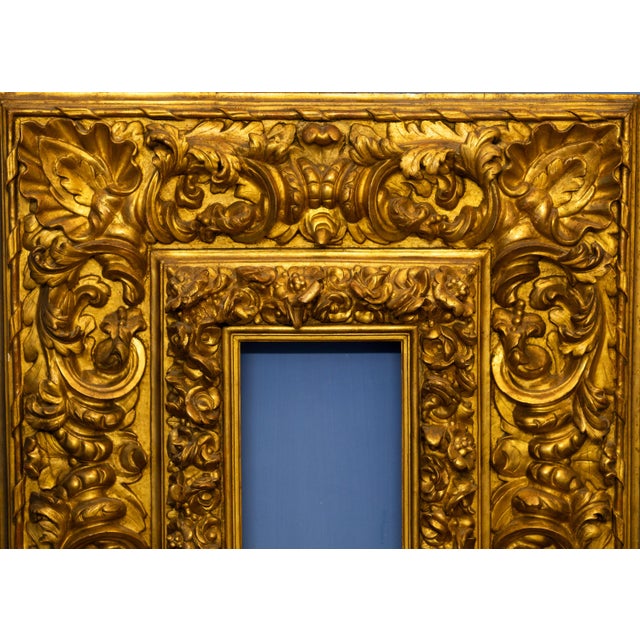 Baroque Italian Carved and Gilded Frame, Central Italy, Late 17th Century For Sale - Image 3 of 8