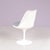 Tulip Side Chair in White Coated Aluminium with Plastic and Fabric Cushion by Eero Saarinen for Knoll Int. USA, 1970s For Sale - Image 6 of 12