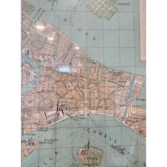 Vintage Framed Map of Venice Italy For Sale - Image 12 of 12