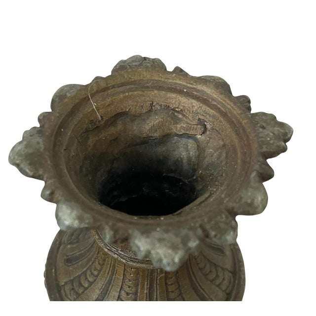 Pair of Antique Late 19th Century French Bronze Urns Cassolettes Marble Bases For Sale - Image 10 of 12