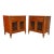 1960's Kindel Belvedere French Regency Louis XVI Walnut Nightstands With Lattice Doors For Sale