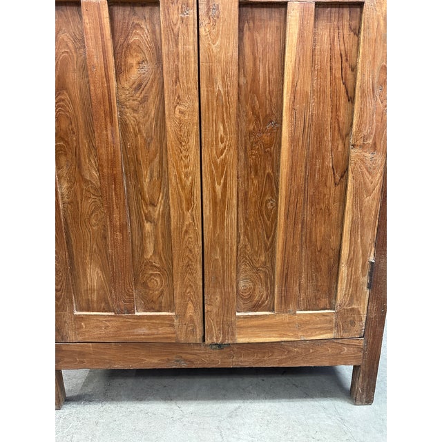2000 - 2009 Rustic Solid Wood Glass Front Cabinet For Sale - Image 5 of 7