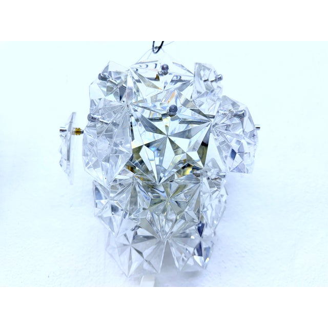 Chrome and Crystal Glass Wall Lights attributed to Kinkeldey, 1970s, Set of 2 For Sale - Image 10 of 10