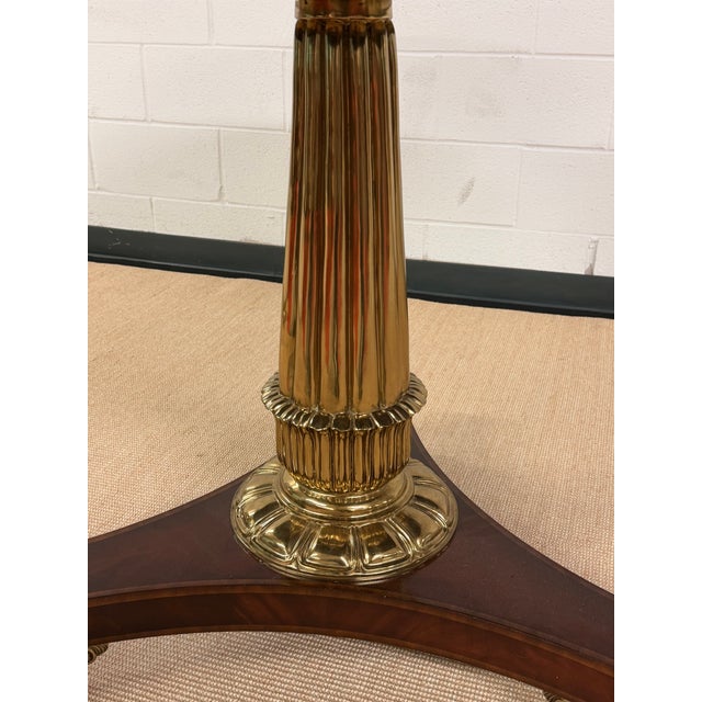 1980s Tall Marquetry Top Center Table From Maitland Smith For Sale - Image 10 of 12