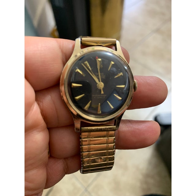 1960s Vintage Smiths Empire Shockproof 5 Jewels Mechanical Watch Black Dial Runs For Sale - Image 5 of 7