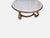 Mid-Century Modern Vintage Portuguese Rosa Aurora Marble and Giltwood Round Coffee Table For Sale - Image 3 of 6