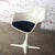 Mid-Century Modern Mid-20th Century MCM Burke Tulip Armchair No 116 With White Shell Round Stationary Base & Black Cushion For Sale - Image 3 of 17