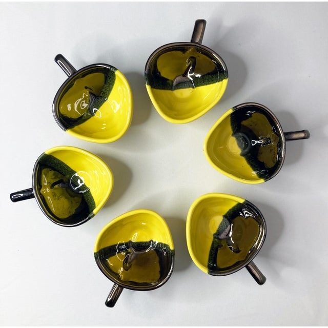 Vintage Ceramic Coffee Set from Vallauris, 1950s, Set of 14 For Sale - Image 3 of 8